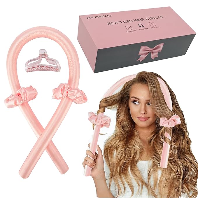 Heatless Curls Overnight,Hair Curlers to Sleep In,No Heat Satin Curling Rod Set,Eternal Muse Rollers,Sleeping Blowout Headband,Foam Curly Tie Ribbon Styling Tool for Long Hair Size 36.11