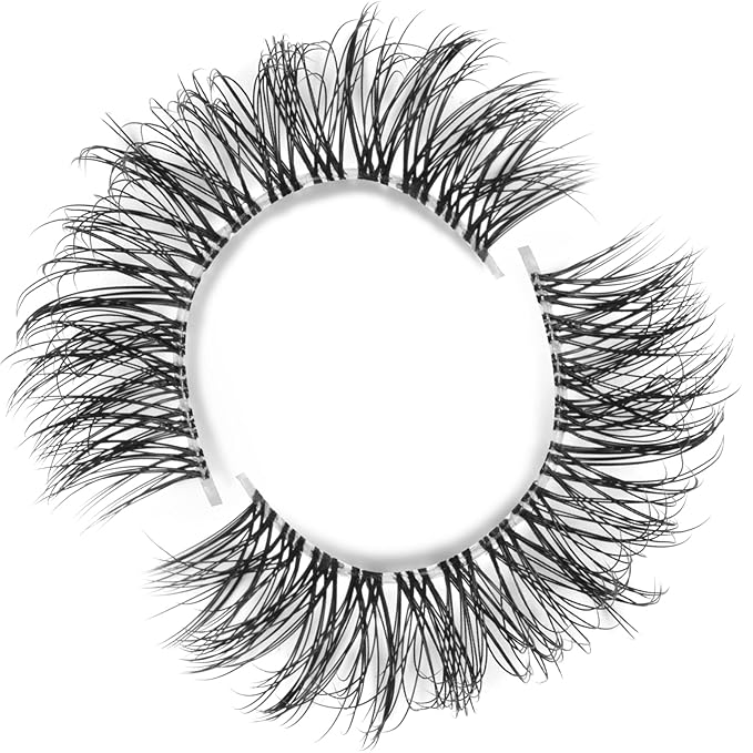 Natural Lashes False Eyelashes Wispy Natural Faux Mink Lashes Jiocolor 7 Pairs Light Volume Fake Eye Lashes DJ-15