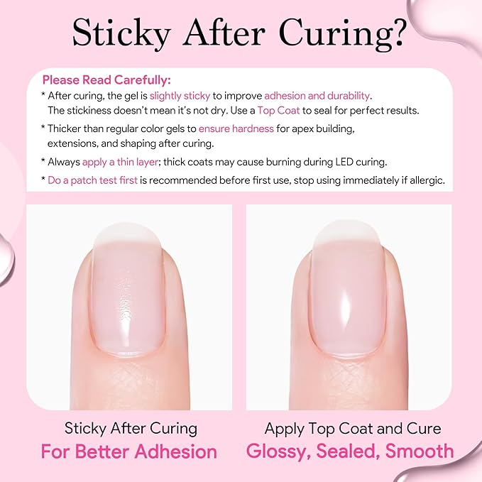 QIEK Builder Nail Gel, 7-in-One Builder for Nails Crystal Clear Strengthener Glue Apex Enhancement Extension Hard Building Gel LED Lamp Cured Rubber Base Coat for DIY Beginners& Salon Manicure 0.54 OZ
