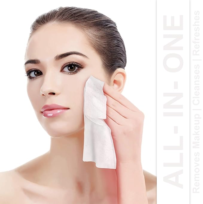 Face Makeup Remover I Makeup Cleansing Wipes For Home, Travel or Hotels, Makeup Retail I SINGLE WIPES I Easy Dispensing Box For Hotels (1200 Wipes [24 Packs X 50 Wipes] Super Bulk Value)