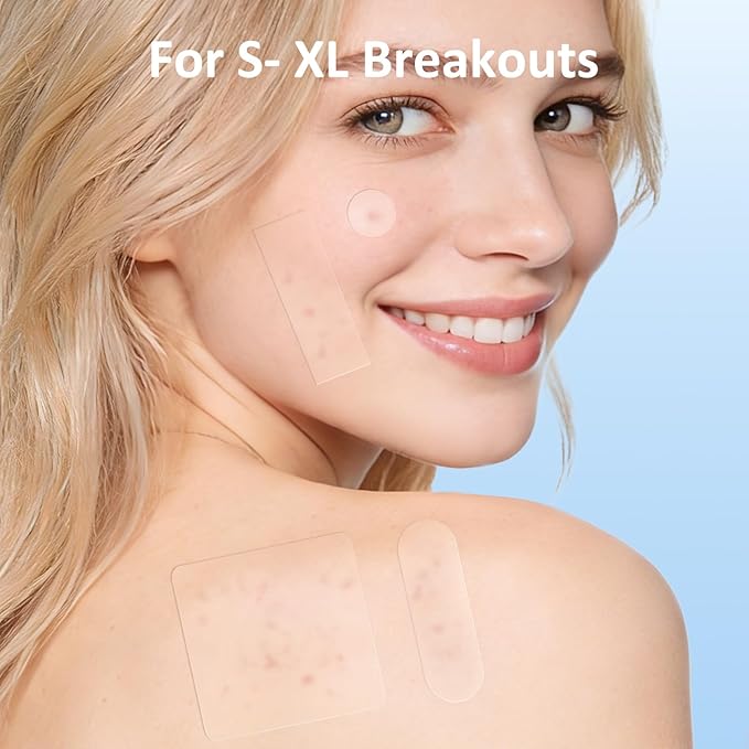 Pimple Patches for Face, Hydrocolloid Patches Invisible Acne Patches Pimple Stickers for Covering Zits, Blemishes and Breakouts with Tea Tree, Salicylic Acid & Cica Oil | 7 Size 400 Counts