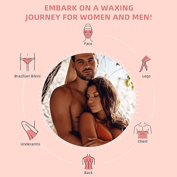GIRLEARLE 2.5lb Unscented Wax Beads for Hair Removal, Brazilian Bikini Hard Wax for Women Men, Hard Wax beads Perfect for Full Body Legs, Face and Underarms at Home Waxing Beads for Sensitive Skin