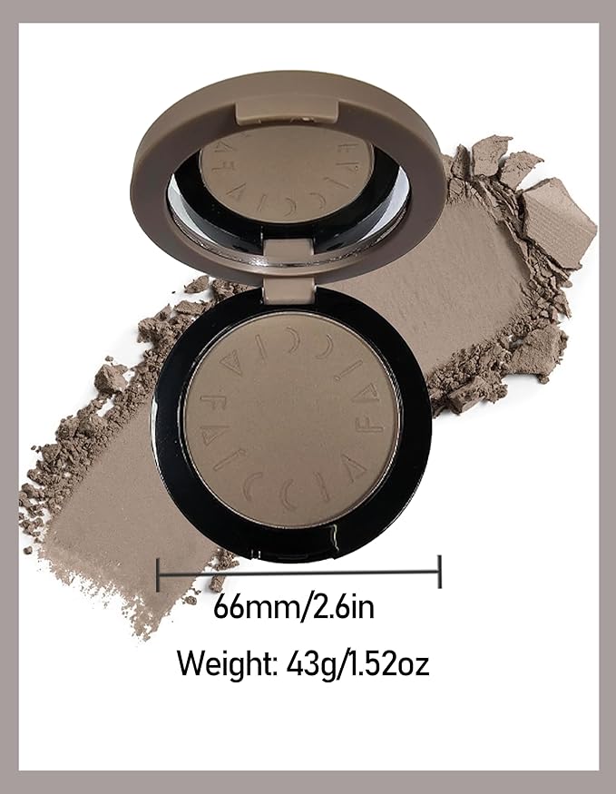 Cool Toned Contour Palette with Mirror, Taupe Grey Contour Powder for Fair Pale Light Cool Toned Skin,Neutralizes Redness, No Orange, Nose Contouring Bronzer Powder with Nose Contour Brush
