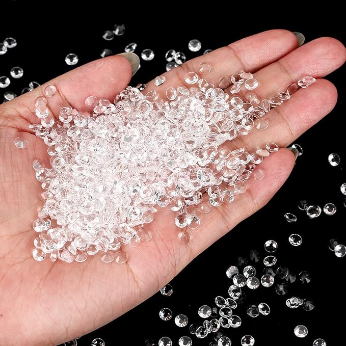 Novani Rhinestones Glass Rhinestones for Crafts Nail Gems Clear Stones Jewels Round Gemstones Non-Hotfix Crystal,SS6,1440 Pieces,Transparent