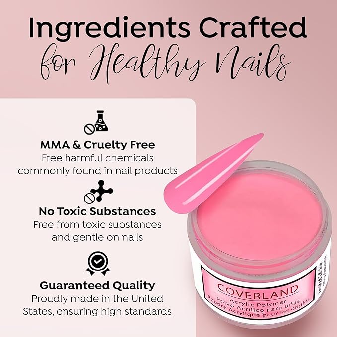 Tones Coverland Acrylic Powder | Dream House | 1.5 Oz | Limited Edition for Nail Design | Sculpting | Masking Bed Imperfections | Professional Supplies