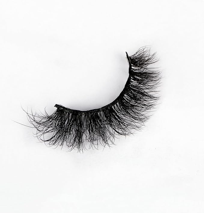 Pooplunch Cat Eye Lashes False Eyelashes Volume Thick Crossed 16MM Wispy Curly Fluttery Faux Mink Lashes 8D Fake Eyelash Strips 7 Pairs Pack