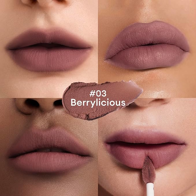 ITY Velvet Matte Finish Lip Stain-Mousse Textured Lip Clay, Conceals Lip Lines, Rich Pigment Lip Tint Lipsticks,2 Pack, 0.14 oz (4g) in Berrylicious, Orchid