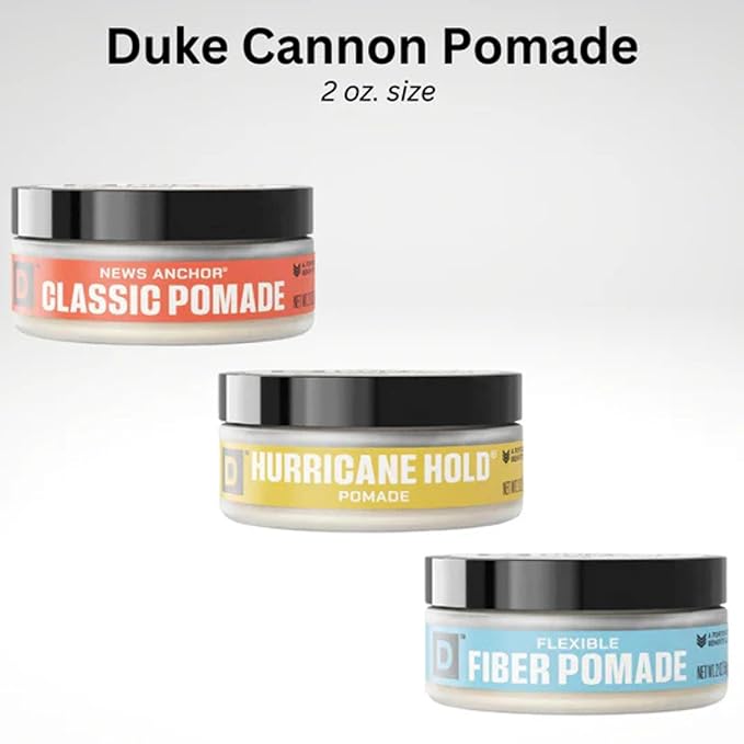 Duke Cannon Supply Co. News Anchor Classic Pomade – 2 oz – Strong Hold, Light Shine, Water-Based, Adds Control & Texture for Short to Medium Hairstyles