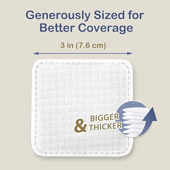 Ourmed Life Large Cotton Pads for Face, Soft & Lint-Free Cotton Rounds with Pressed Seam Design, Durable Facial Cleansing Squares for Face, Ideal Makeup Remover Pads, 3x3 Inch, 60 Count