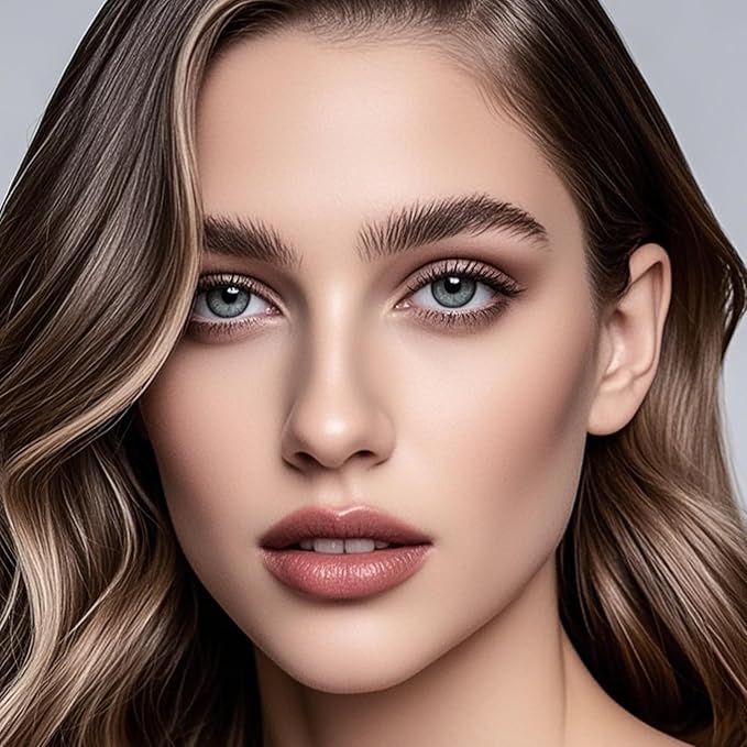 Erinde Cool Toned Contour Palette with Mirror, Taupe Grey Contour Powder for Fair Pale Light Cool Skin Tones, Lightweight, Ultra-Blendable, Nose Contouring Bronzer Powder with Countour Brush