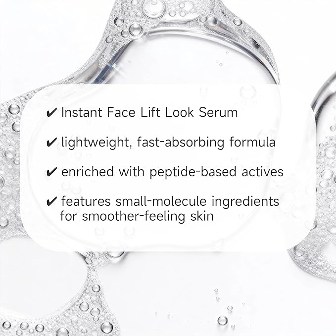 Stem Cell Serum for Face - Apple Stem Cell & Multi-Peptides - Instant Face Lift Serum Helps Reduce Fine Lines Appearance & the look of contours - Suitable for All Skin Types - 1 Fl Oz