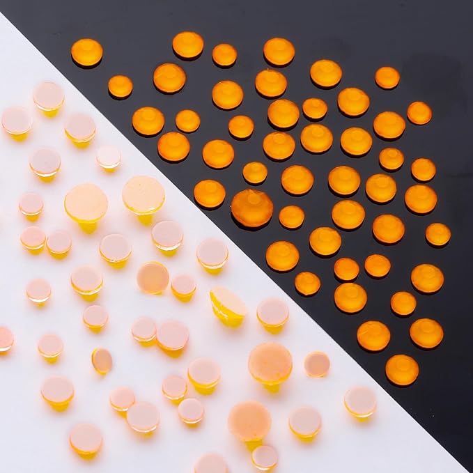 Meibite Neon Orange Flatback Rhinestones, Glass Rhinestones for Nail Art and Craft, Glue Fix, Loose Crystal Gemstones(Neon Orange, SS8, 1440pcs, 2.3-2.5mm)