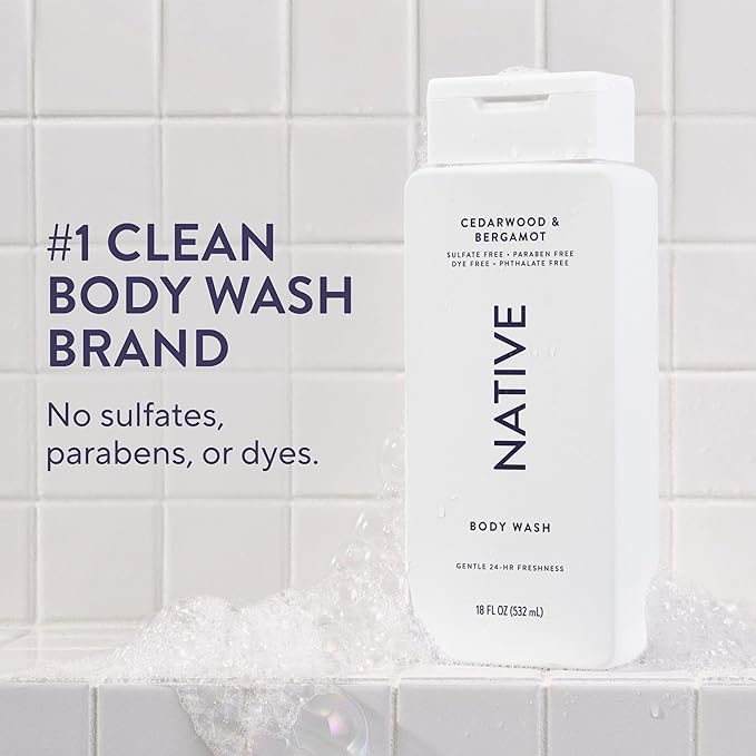Native Cedarwood & Beramont Nourishing Body Wash 18 fl oz