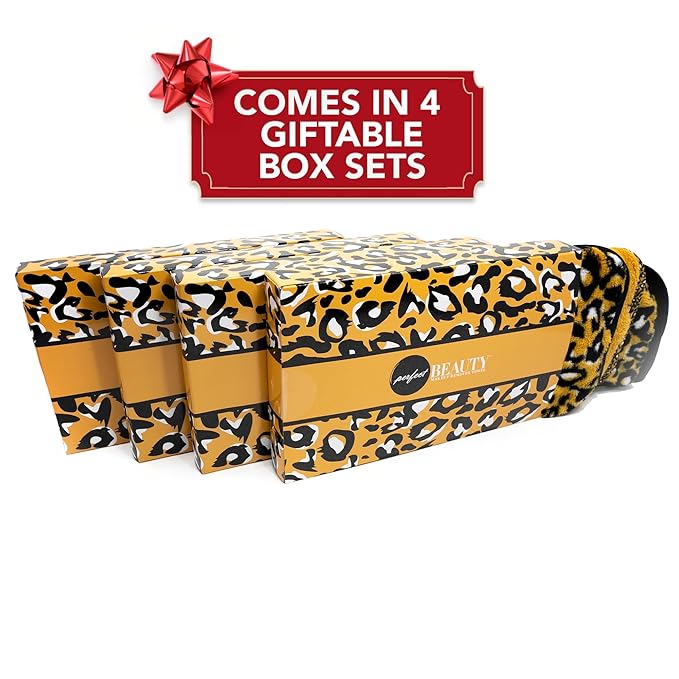 CAMPANELLI FreshFace Makeup Remover Towels | Reusable Ultra-Soft Microfiber Cloths for Gentle Cleansing - Limited Edition Eco-Friendly Skincare Makeup Eraser Towel | 12-Piece Set, Leopard