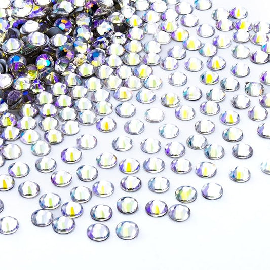 1440Pcs Moonlight Crystal Rhinestones,Glass Flatback Rhinestones Gemstones for Nail Face Makeup Art Crafts Clothes Decoration -(SS12,3.0mm,Moonlight)
