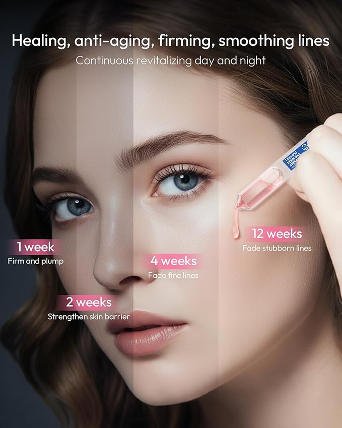 Salmon DNA PDRN Anti-Aging Serum, PDRN Intensive Ampoule, Pre-makeup Skincare, Collagen, Glutathione, Niacinamide & Hyaluronic Acids, Ultra Hydrating Serum, Improves Skin Radiance, 0.05 fl.oz x 30e