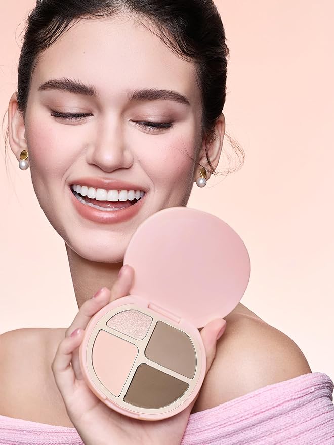 SHEGLAM Hypersculpt Highlight & Contour Palette 4 Shades 2-IN-1 Face Shimmer Highlighter and Matte Contour Bronzer-Cool