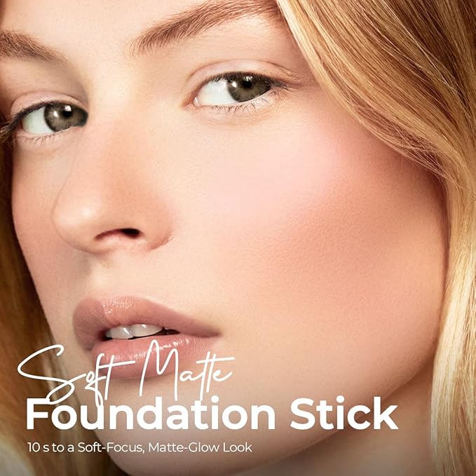SACE LADY Foundation Stick, Medium to Full Coverage Foundation Makeup with Built-in Brush, Soft Matte Face Make Up Base with SPF 30 for Women, 0.4Oz (02#)