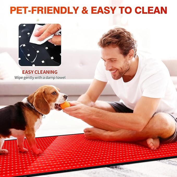 Red Light Therapy Mat for Body, Red Light Therapy Blanket for Full Body, 1280 LEDs 660nm Red & 850nm Near Infrared Light Therapy Pad for Pain Relief & Better Sleep