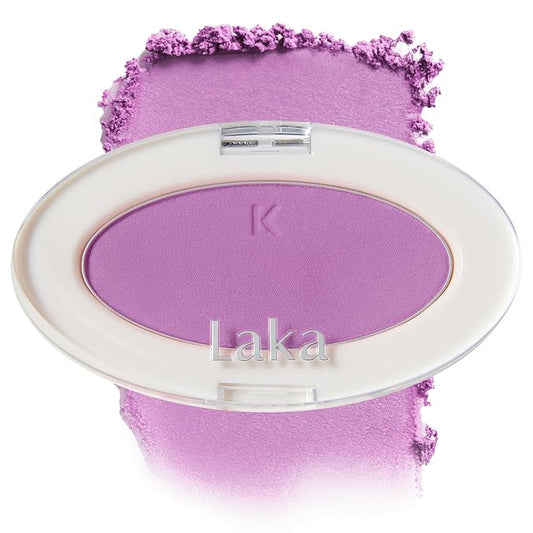 Laka Love Silk Blush, Radiant Powder Blush, Silky, Buildable Color with a Natural Glow, Long Lasting, Moisturizing Formula for a Fresh, Flushed Look, K-Beauty (#702 Fantasy)