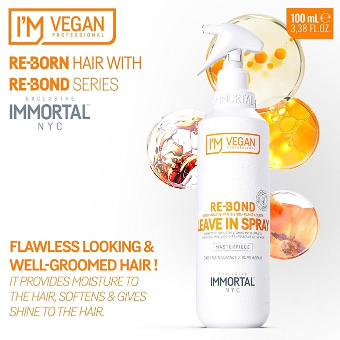 Immortal NYC Re-Bond Leave-In Spray - Vegan Hair Repair