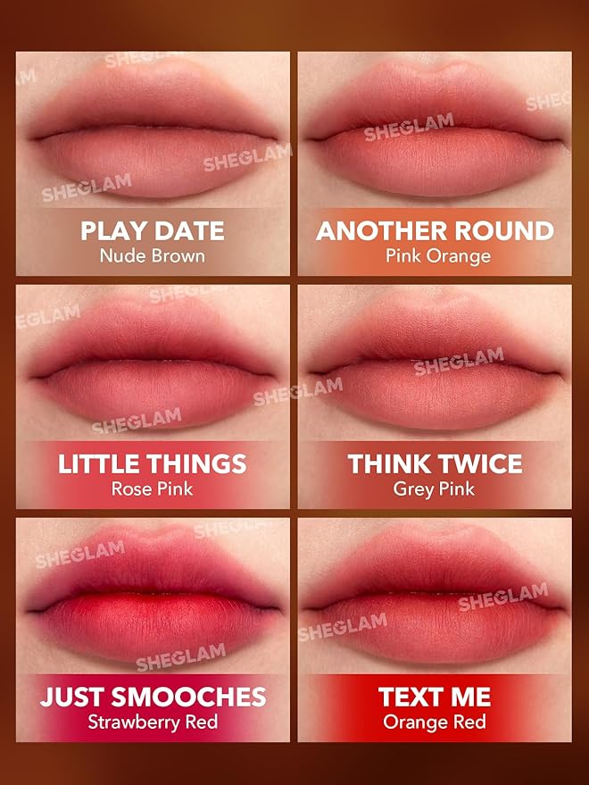 SHEGLAM Soft Haze Lip Blur Waterproof Liquid Lipstick Matte Transfer-Proof Lip Tint Lasting Super Stay Lip Stain-Think Twice