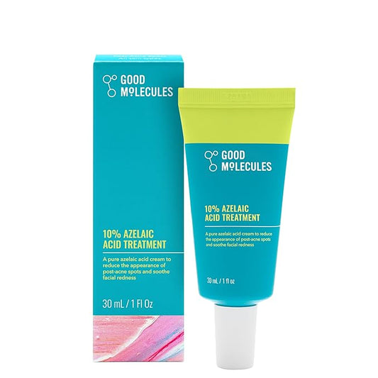 Good Molecules 10% Azelaic Acid Treatment for Face – Soothing Formula for Facial Redness & Uneven Tone – Brightens Dark Spots & Refines Texture – Vegan & Fragrance-Free Skincare (30ml / 1.01 fl oz.)