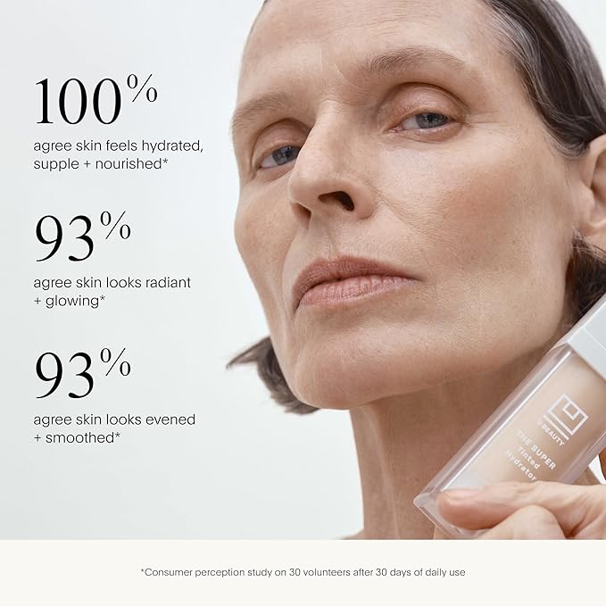 U Beauty The Super Tinted Hydrator Hyaluronic Acid Moisturizing Cream - Mega-Dose Skin Hydrator for Supple, Smooth, and Softer-Looking Skin For Up To 48 Hours - Shade 8-1.0 oz