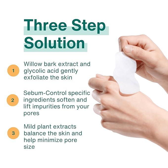 MANIA HOLIC Nose Patch Sebum Control - Melting Pore Nose Strips, Exfoliating Toner for Pore Minimization, Whitehead and Blackhead Removal, Korean Skincare (50 count)