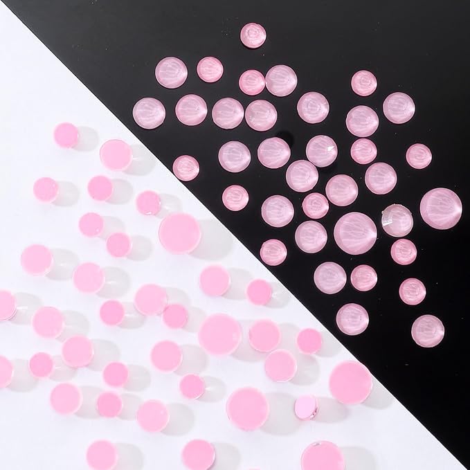 Meibite Mocha Rose Flatback Rhinestones, Glass Rhinestones for Nail Art and Craft, Glue Fix, Loose Crystal Gemstones(Mocha Rose, SS10, 1440pcs, 2.7-2.8mm)