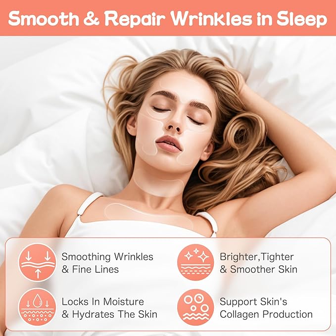 KODASNY Neck Wrinkle Patches, Anti Wrinkle Silicone Patches，Reusable Chest Firming and Tightening Facial Masks, Collagen Neck Fine Line Pads for Women Reduce Fine Wrinkles, Moisturizing & Firming-11