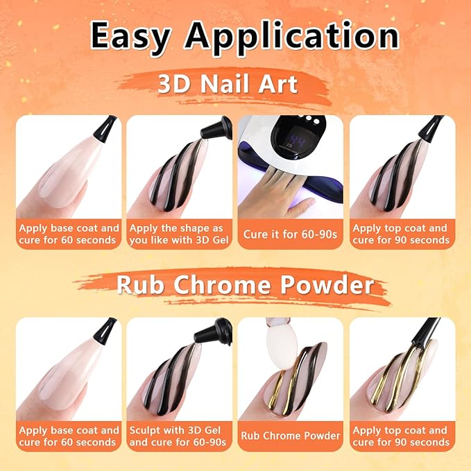 SUTOKAKA Black 3D Gel Nail Art, 15g Sculpting Gel for 3D Nail Art Designs Carving, Molding and Painting, No Wipe Embossed Gels Polish Rhinestone Nails Charm Glue Salon Home DIY