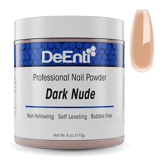 DeEnti Acrylic Nail Powder - 4oz Dark Nude|Professional Grade, Bubble-Free Acrylic Powder for Nails | Long-Lasting, Chip-Resistant Nail Acrylic Powder for Carving, Extensions & Fake Nails
