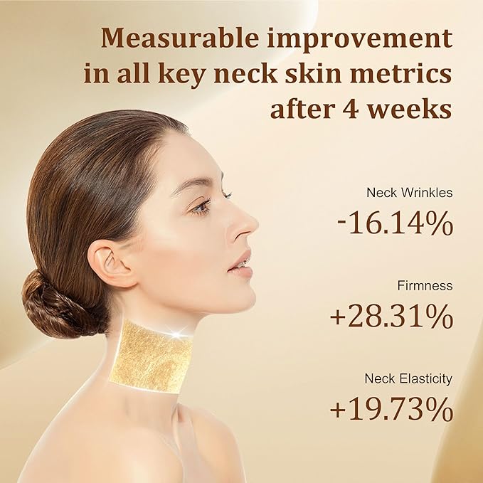 Ycz Firming Smoothing Neck Mask, Neck Wrinkle Patches, Deep Hydration and Moisturization Collagen Anti-Wrinkle Nack Mask, 8 Peptides and Botanical Serum for Firming & Lifting Diminishing Wrinkles