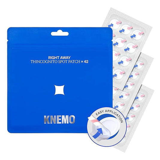 KNEMO Right Away Thincognito Invisible Spot Patch - Absorbing Hydrocolloid Pimple Patch for Face, Blemishes, Zits, Acne, Breakouts Spot Treatment for Skin Care, 2 Sizes (42 Count)