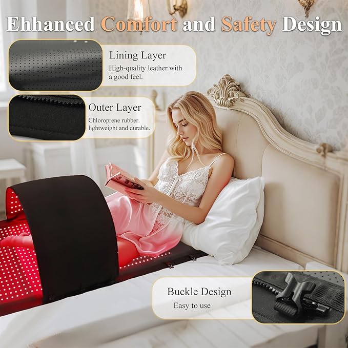 2026 Upgraded 4 Modes Compact Chamber of Red Light Therapy for Full Body Pain Relief,74"x33"+49.6"x15.6"with1655 Dual-Wave(660nm&850nm) LEDs,Multi-Mode Customization,Premium Leather 74"x 33" Black