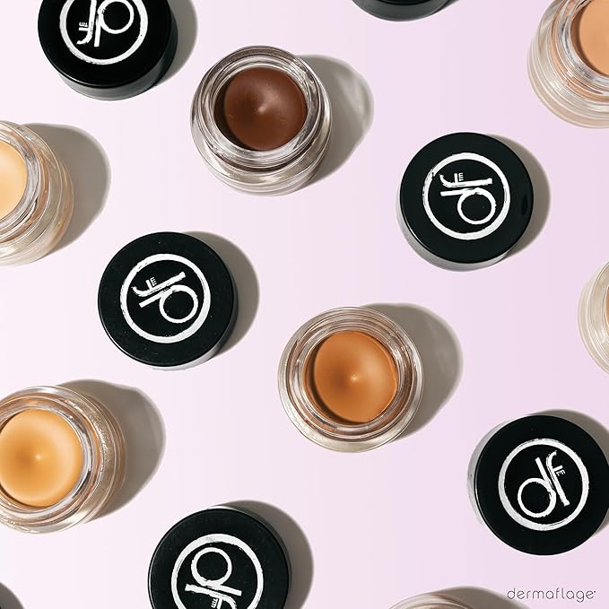 Dermaflage Waterproof Concealer Cream (Medium Cool) - Concealer Full Coverage, Matte Finish for Face & Body - Hides Dark Circles, Tattoos & Acne - Long Lasting Formula Used by Hollywood Makeup Artists