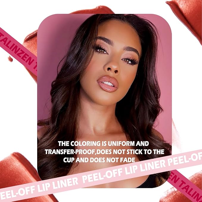 TALINZEN lip stain peel off,beauty-waterproof,transfer-proof and smudge-proof,makeup for all occasions,perfect for everyone (#00,0.12floz/3.5ml e)