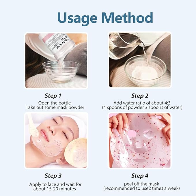 Jelly Mask for Facials, Hydrating & Moisturizing Peel-Off Rubber Gel Face Mask Skin Care for Deep Hydration & Glow, 23 Fl Oz Jar Professional Spa Use for All Skin Types with hyaluronic acid