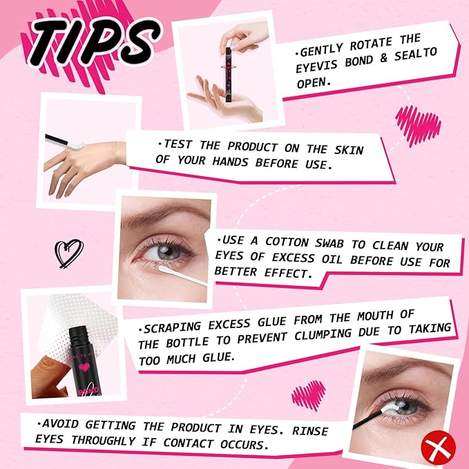 PROLASHBEAUTY Lash Bond and Seal Cluster Lash Glue & Seal Waterproof Bond and Seal Cluster Lash Glue for DIY Eyelash Extensions Waterproof Strong Hold (5ml+5ml, Clear Bond & Clear Seal)