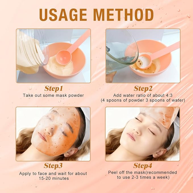 LUCKY CAT Jelly Mask for Facials Professional, Hydrating & Moisturizing Peel-Off Gel Jelly Face Mask Skin Care for Deep Hydration & Glow, Professional Spa Use for All Skin Types 23 Fl Oz (Turmeric)