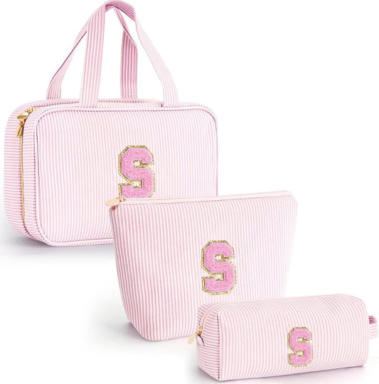 Christmas Gifts for Teenage Girls Birthday Gift for Girls Toiletry Makeup Bag Cosmetic Bag Teacher Gifts for 3 4 5 6 7 8 9 10 11 12 13 Year Old Girl Christmas Gift for Women - Pink S