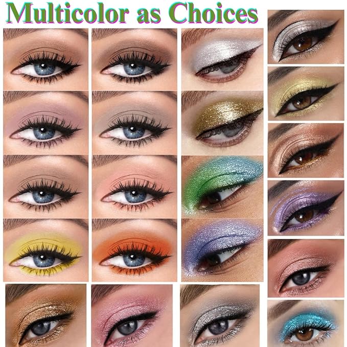 Liquid Eyeshadow Glitter Long Lasting Effect Shiny Pigment Eyeshadow Glow Eye Makeup (Black)