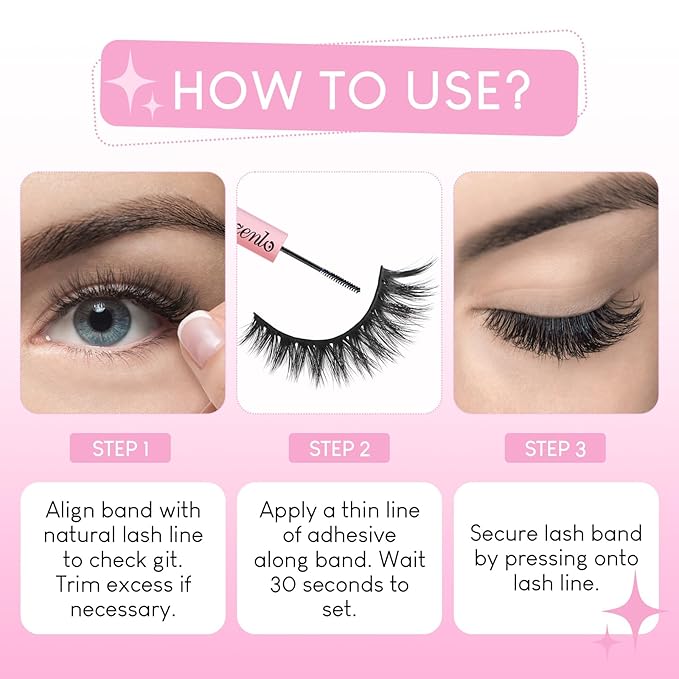 False Eyelashes 20 Pairs Wispy Lashes Faux Mink Lashes 14mm 3D Fluffy Cat Eye Lashes （style 20-062)