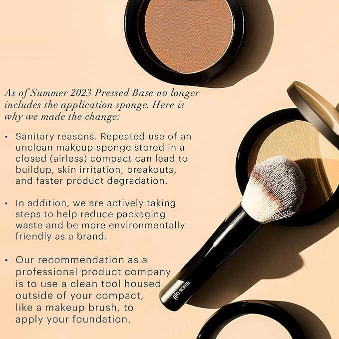 Glo Skin Beauty Pressed Base Powder Foundation Makeup (Cocoa Medium) - Flawless Coverage for a Radiant Natural, Second-Skin Finish