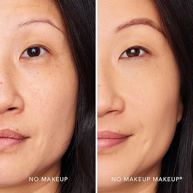 No Makeup Makeup Long-Lasting Lightweight Foundation & Brush Duo | Cruelty-Free, Fragrance-Free, Buildable, Transfer-Proof Makeup (Natural)