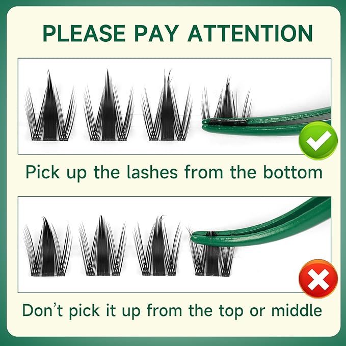 KEYYOU LASH Manga Lashes Clusters Fairy Cluster Eyelash Extensions Wispy False Eyelashes Natural Lash Clusters Individual Lashes Fake Eyelashes D Curl Extension with Spikes(F02,10-18mm)