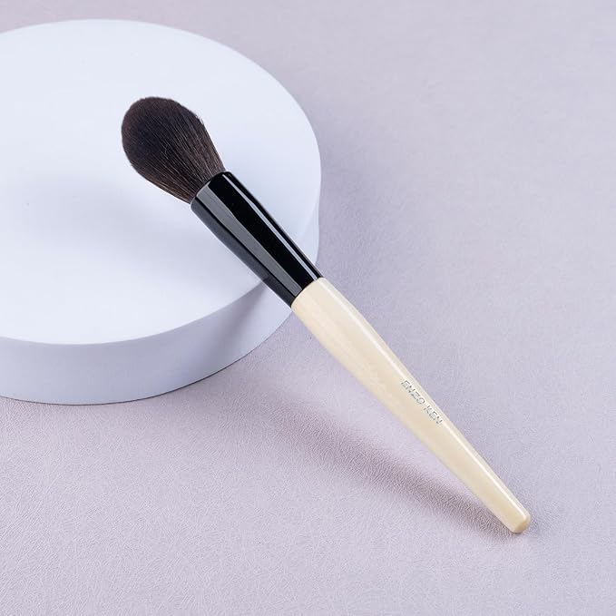 Natural Goat Hair Powder Brush, Highlighting Brush, Natural Hair Contour Brushes, Natural Hair Makeup Brush, Face Blending Brushes, Fluffy Blush Brush for Cheeks, Nose Contour Brushes. (804)