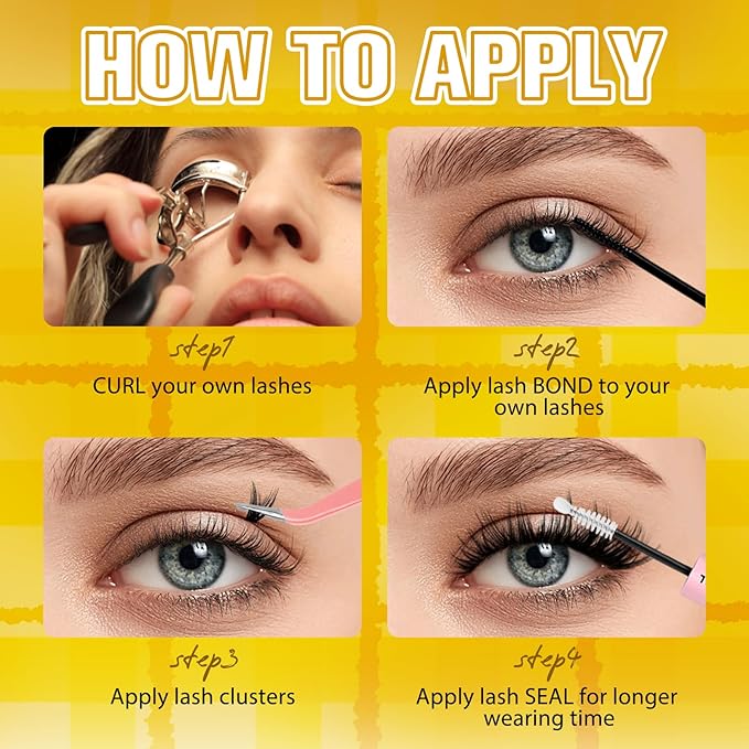 Lash Clusters, 168 Soft Fluffy Individual Lashes – Reusable DIY Volume Eyelash Extensions, Lightweight, Handmade for Natural to Glam Look (10–18mm Mix)