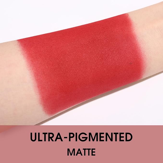 UCANBE Red Single Eyeshadow Palette, Highly Pigmented Matte Eye Shadow Powder, Professional Long-Lasting Waterproof Makeup Palette